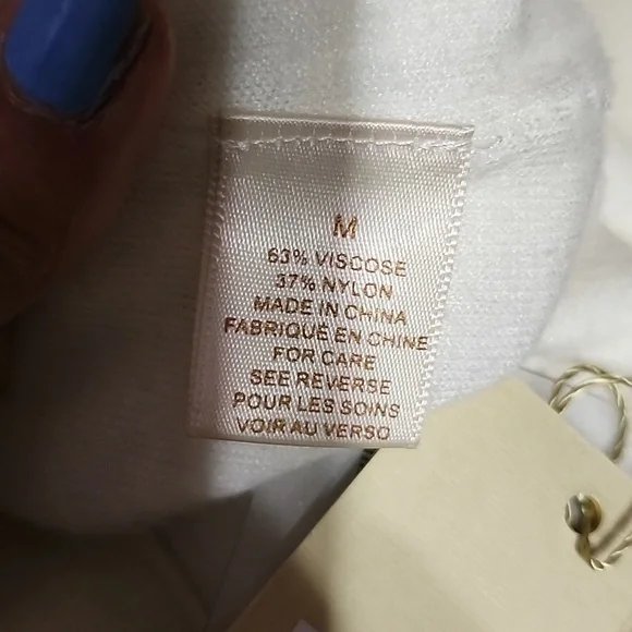TORN BY RONNY KOBO NWT IVORY STRETCH POINTELLE LINED PENCIL SKIRT SIZE M…